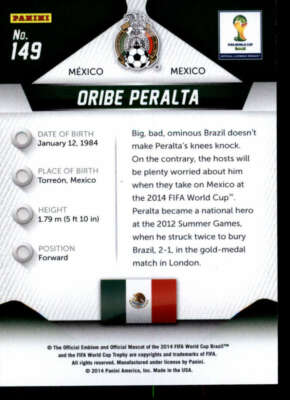 ORIBE PERALTA メキシコ　サッカーカード　枚数限定シリアル入りトレカ 2014 Panini World Cup Prizm #149 Oribe Peralta Mexico | eBay