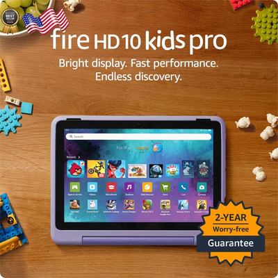 Fire HD 10 Kids Pro Tablet Newest Model Ages 6-12. Bright 10.1 HD screen NEW