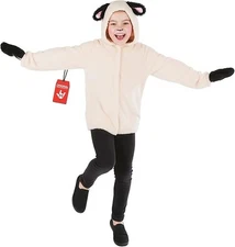 Kids Sheep Costume Boys Girls Cute Nativity Play Farm Animal Jacket Christmas