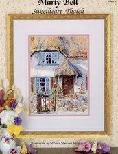 Sweetheart Thatch (1993) by Marty Bell & Pegasus Pub. Cross Stitch pattern 