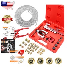 Durable 3/16" Zinc Alloy Brake Line 25ft Kit + Tube Bender & Flaring Tool