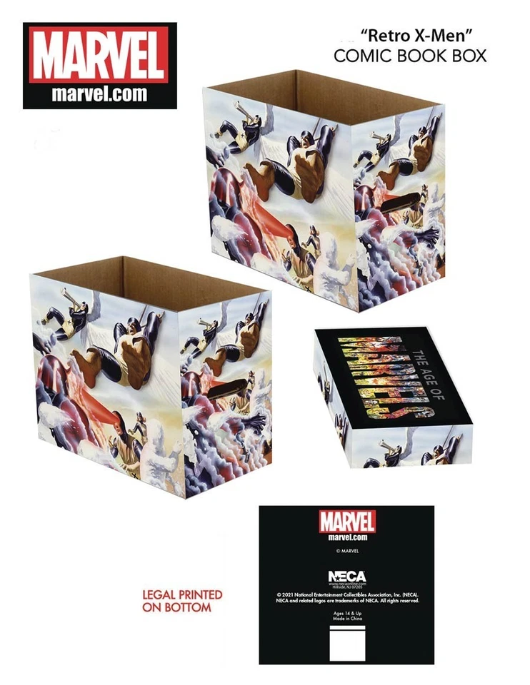 *NEU* 5 Retro X-Men Marvel Grafik Comic Boxen Alex Ross - Bild 1 von 1