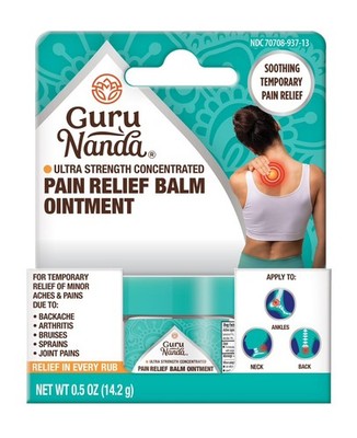 Guru Nanda Ultra Strength Concentrated Pain Relief Balm 0.5 oz (Set of 2)