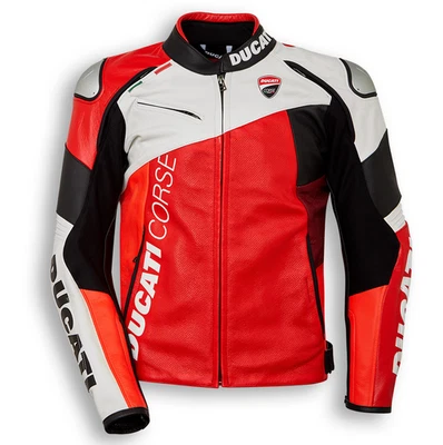 Neue Ducati Motorrad Rennrad Lederjacke, MotoGP Racing Motorbike Lederjacke. - Bild 1 von 4