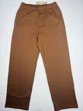 SKIMS Cotton Fleece Classic Straight Leg Pant Bison Size Small NWT