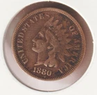 US Rare Old 1880 Indian Head Penny Coin Native American Collection Shield Cent