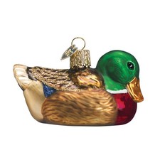 Old World Christmas Mallard Glass Blown Ornament for Tree,