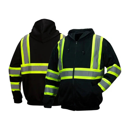 Pyramex RSZH3411 ANSI Type O - Class 1 Black Reflective Premium Zipper - product listing photo