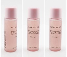 3 X GLOW RECIPE Watermelon Glow PHA  BHA Pore-Tight Toner MINI 0.84 Fl. Oz.