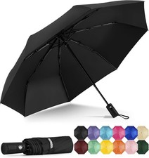 Yoobure Windproof Travel Umbrella - Automatic Umbrellas for Rain, Compact Foldin