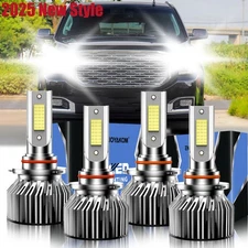 For GMC Yukon 1992-2006 4Pcs Combo LED Headlight Hi/Low Beam Bulbs Super Bright