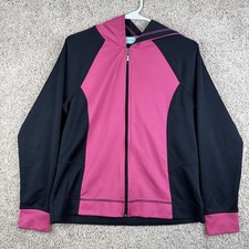 SILVERWEAR Pink Zip Up Athletic Sports Fitness Jacket Coat Windbreaker M