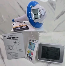 BALDR Rechargeable Wireless Pool Thermometer Floating Easy Read, Dual Screens