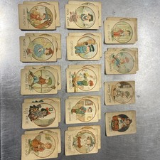 Vintage 1920s Old Maid Card Game Lot Of 26 Incomplete 