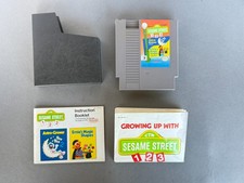 Sesame Street 1-2-3 NES Nintendo Authentic Cartridge Manual Rare Poster Sleeve