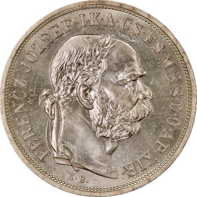 Hungary 1909 5 Korona Proof SCARCE - UP - D01