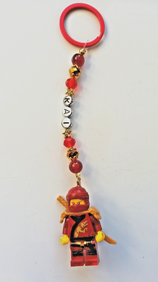 Personalised Ninjago keyring / Bag Charm ( you chose the name), 10