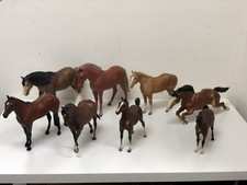 Vintage Lot of 8 Breyer Molding Co. Horses Assorted Breeds - 7 - 10
