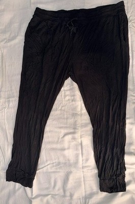 Little Sleepies Women XXL Black Lunaluxe Bamboo Pajama Pants Jogger Bottoms