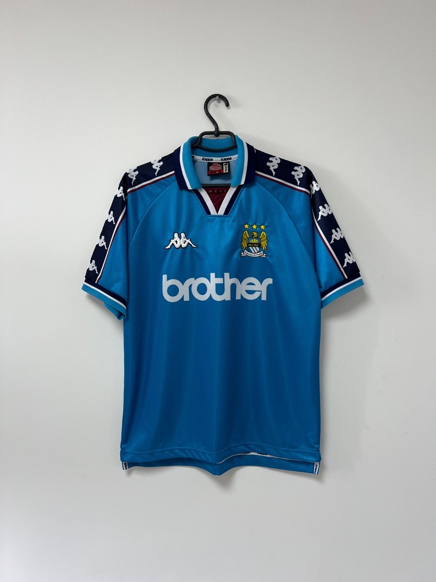 ウェア Manchester City 97/99  Manchester City 1997/1998/1999 Home Football Shirt Soccer