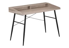 【US】Computer Desk,Home Office,Laptop,Storage Shelves,48"l,Work,Brown Lami