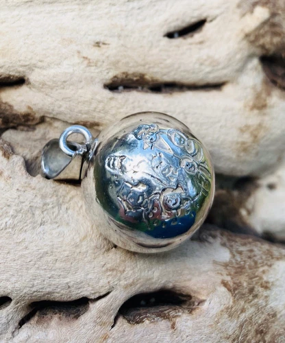 ****Sterling Silver HARMONY BALL Pendant Vintage Chime BELL Ringing MEXICO****