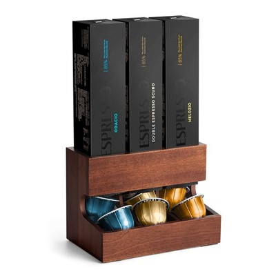 Wood Pod Dispenser Designed for Nespresso Vertuo Capsules, Freestanding Count...