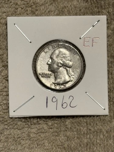 1962 Washington Business Strike Quarter; 90% Constitutional Silver