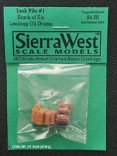 Sierra West Scale Model: Stack of Six Leaking Oil Drums #9003 NEW Fine Miniature