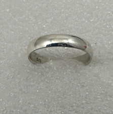 Sterling Silver .925 3.5mm Wide Band Wedding Ring Size 6 145
