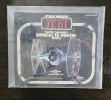 Vintage Kenner 1983 Kenner Star Wars Battle Damaged Tie Fighter SEALED AFA 70