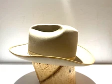 Stetson Open Road Hat 3 X Beaver Cowboy Tan Felt Hat  6-7/8