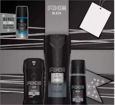 AXE Black Set Deodorant, Body Wash, Body Spray, and Ice Chill Deodorant  Body S