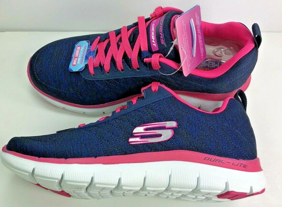 Flex Appeal 2.0 / Womens / Memory Foam / Air-Cooled / Navy/Pink NIB | eBay