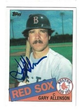 Gary Allenson Autographed 1985 Topps Signed Baseball Card #259 Boston Red Sox