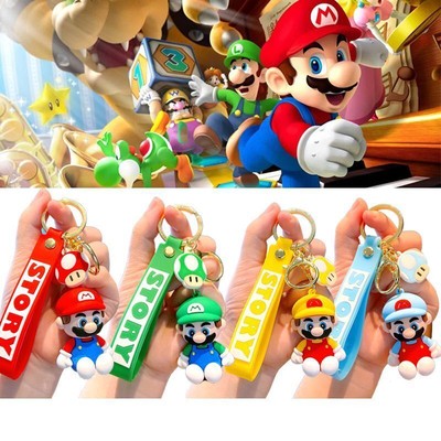 Super Mario Keychain Toy Cartoon Keyring Bag-