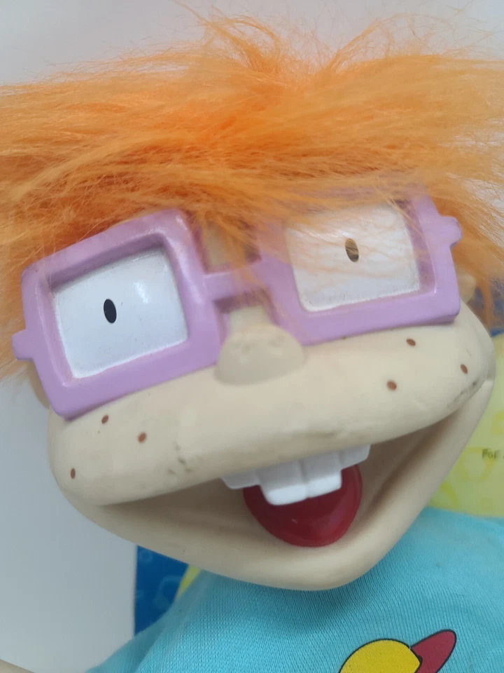Rugrats Chuckie Finster 娃娃 Scared Scream Shake 1997 美泰 Nickelodeon 复古 — 第 2/4 张图片