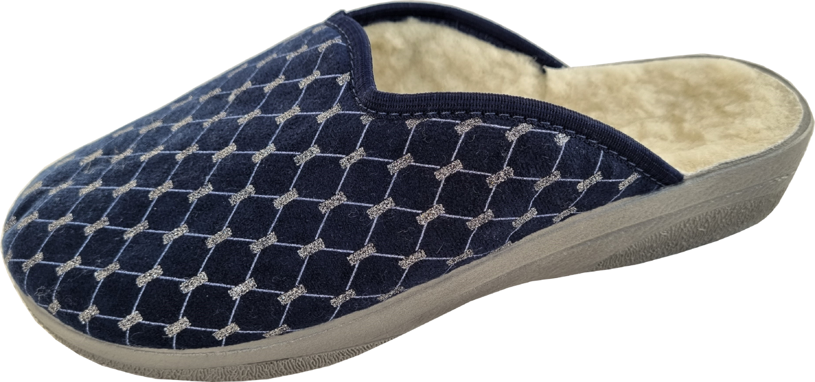 APL Ciabatte calde ciabatte taglia 40 cotone velluto lana vergine blu scuro