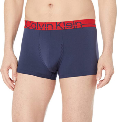 Calvin Klein Men's Techno Minimal Micro Low Rise Trunk Blue Shadow Small