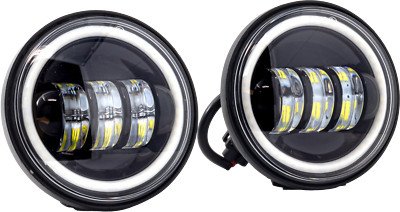 LETRIC LIGHTING CO - 4.5'' Passing Lamps Black Halo for Indian | LLC-ILPL-BH