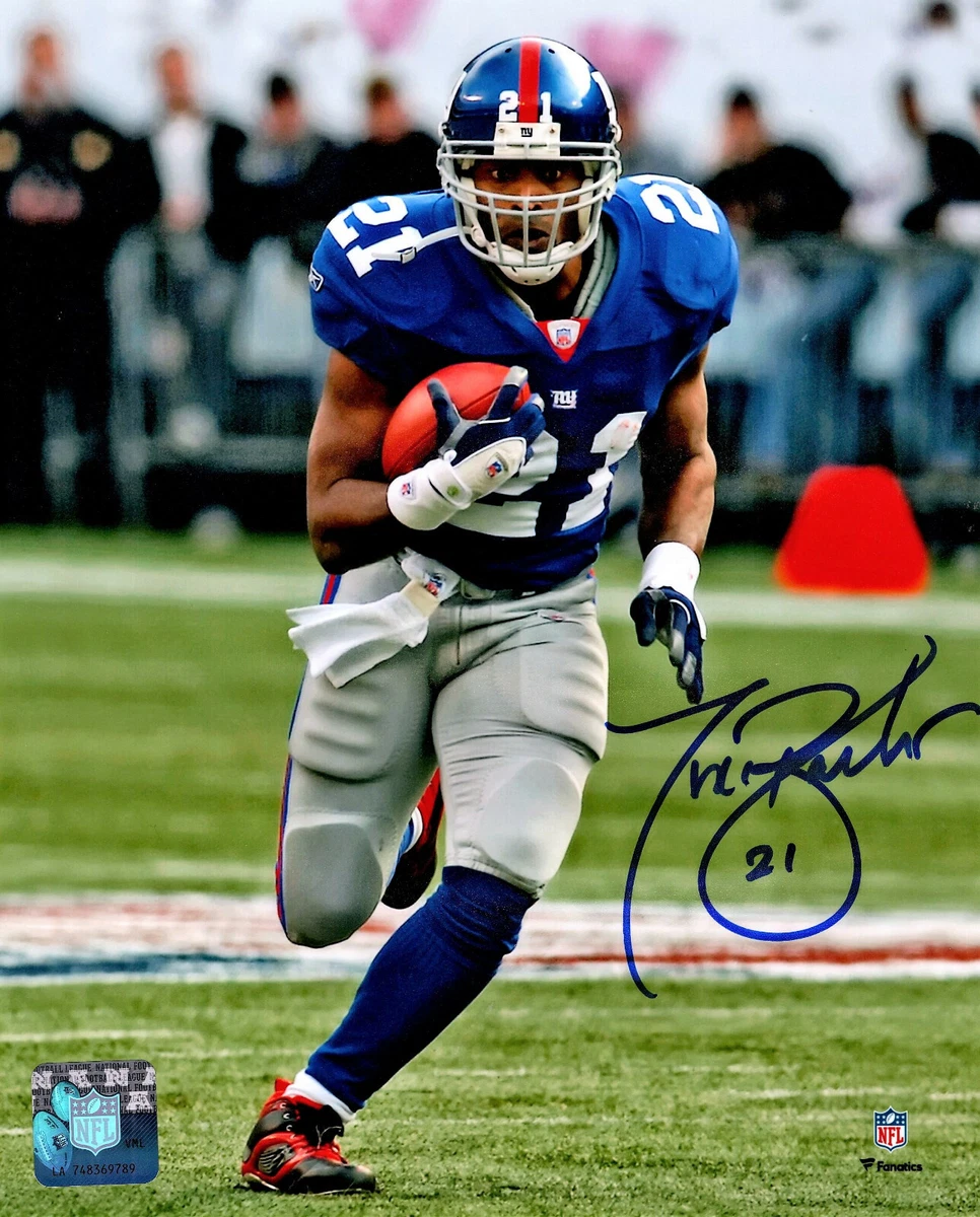 NY Giants TIKI BARBER Signed 8X10 Photo 1 AUTO 3 x Pro Bowler Ring of Honor