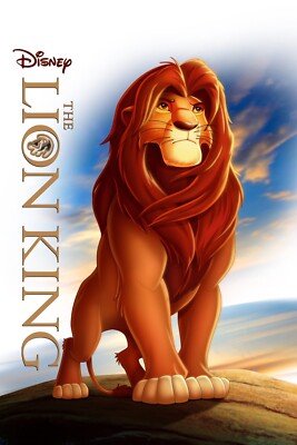 Der König der Löwen Kinder Poster Kunst Vintage Film Film A5 A4 A3 A2 A1 MAXI - 1282