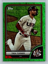 2023 Topps World Baseball Classics Trea Turner Green /75