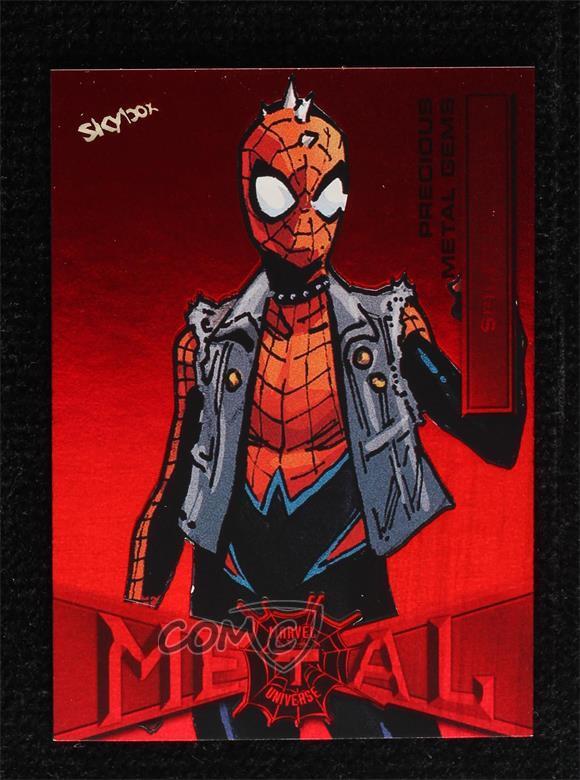 2022 Upper Deck Marvel Metal Universe Spider-Man PMG Red 49/100 Spider-Punk #86