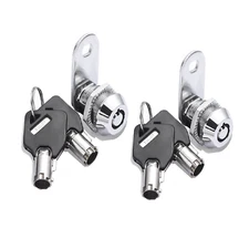 2PCS Keyed Alike Tubular Cam Lock 5/8" Camper Drawer Toolbox Cabinet Keys KA