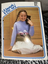 Wendy Knitting Pattern Pussy Cat Motif Childs  Sweater Dk Wool 22-28” Chest