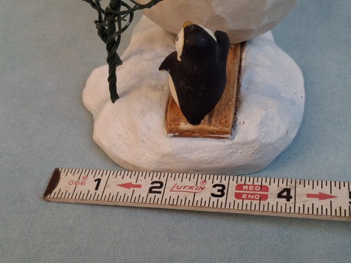 Pupazzo di neve Jester con amici invernali pinguino e cardinale slitta Natale 61/2" - Foto 14 di 14