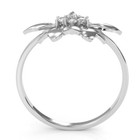 Classy Diamond Encrusted Cocktail Ring In 14k White Gold — photo 6
