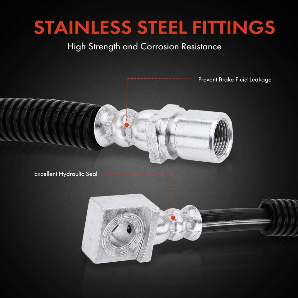 2x Manguera hidráulica de freno trasero derecho y derecho para Chevrolet Express 3500 GMC Savana 3500 Foto 4 de 4