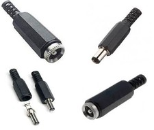 COPPIA CONNETTORI ALIMENTAZIONE DC spinotto 5,5x2,1mm jack maschio femmina